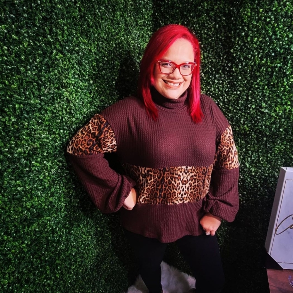 SHEIN Animal Print Tunic Top